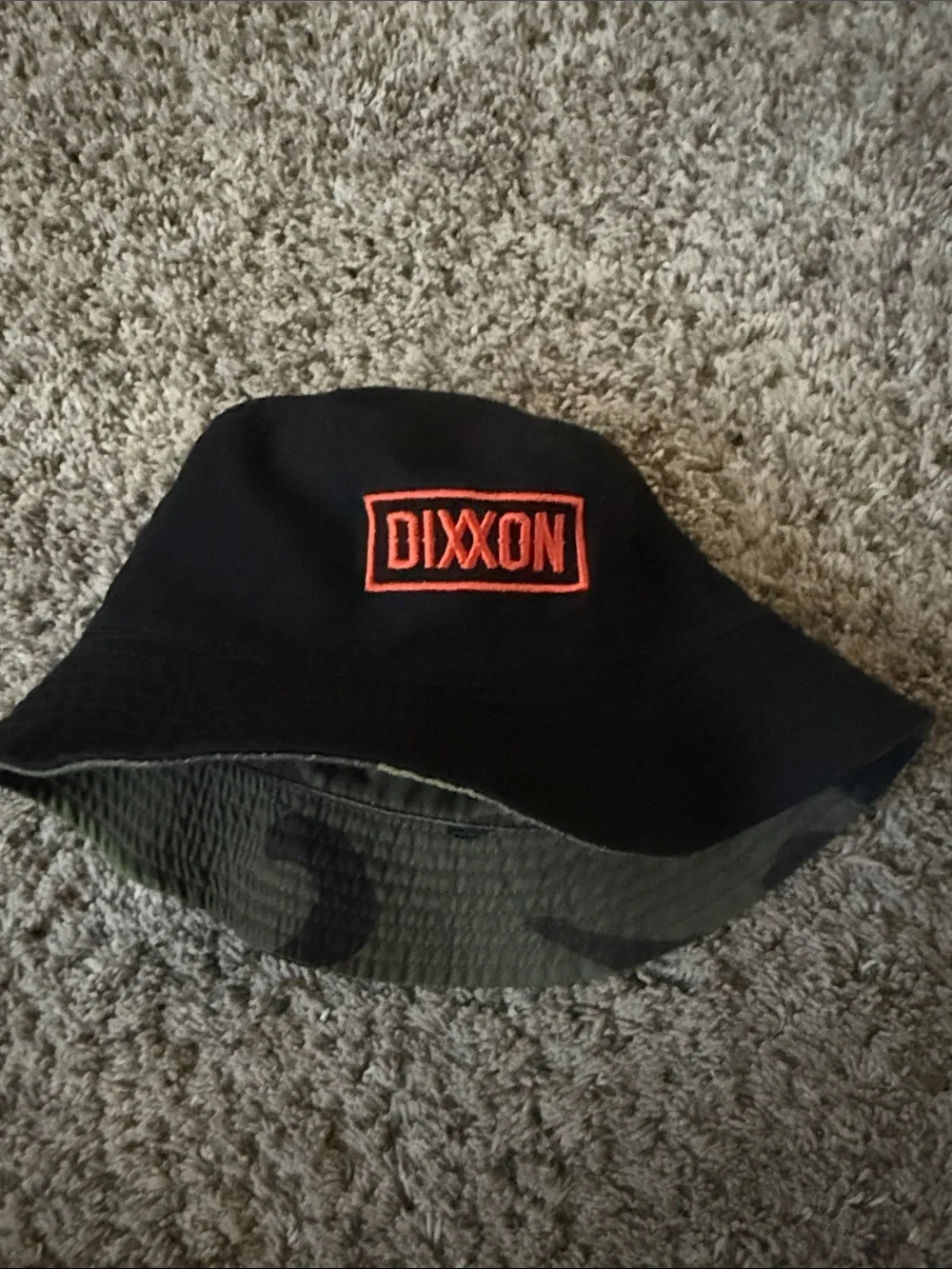 DIXXON Black Bucket Hat with Orange Logo - Kids